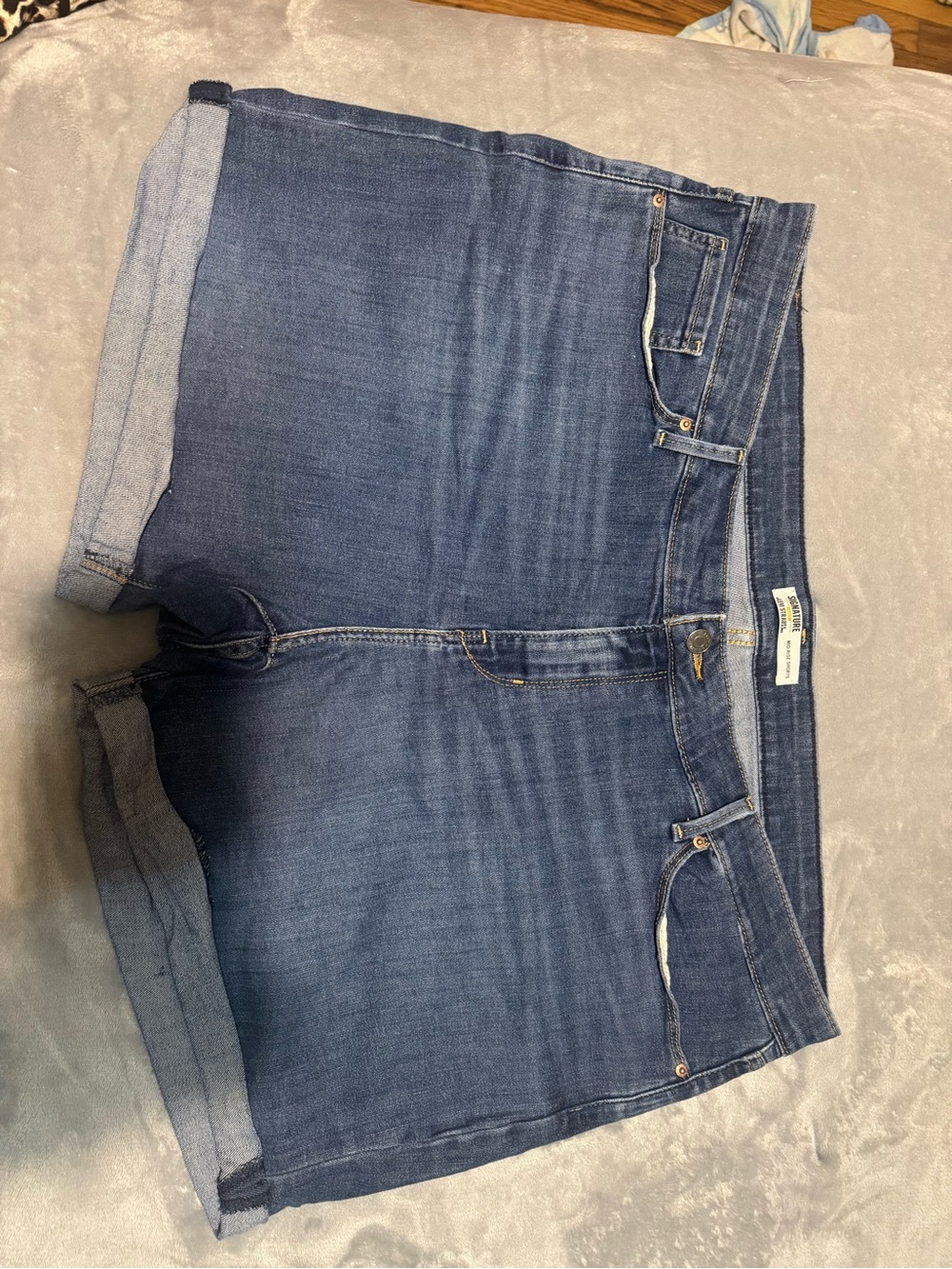 Signature by Levi Strauss Dark Blue Denim Jean Shorts